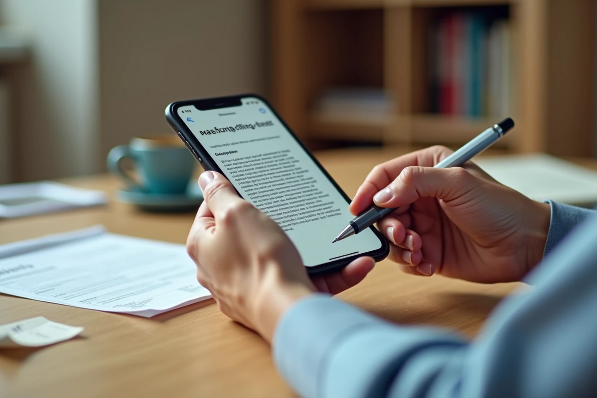 Consultation d'une notice Valberg en PDF sur smartphone avec repérage du numéro de modèle